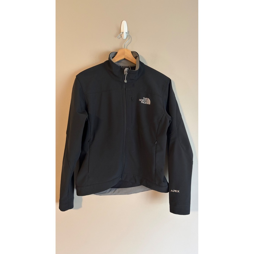 The North Face Apex Softshell Jacket Womens Small Black Excellent Full Zip